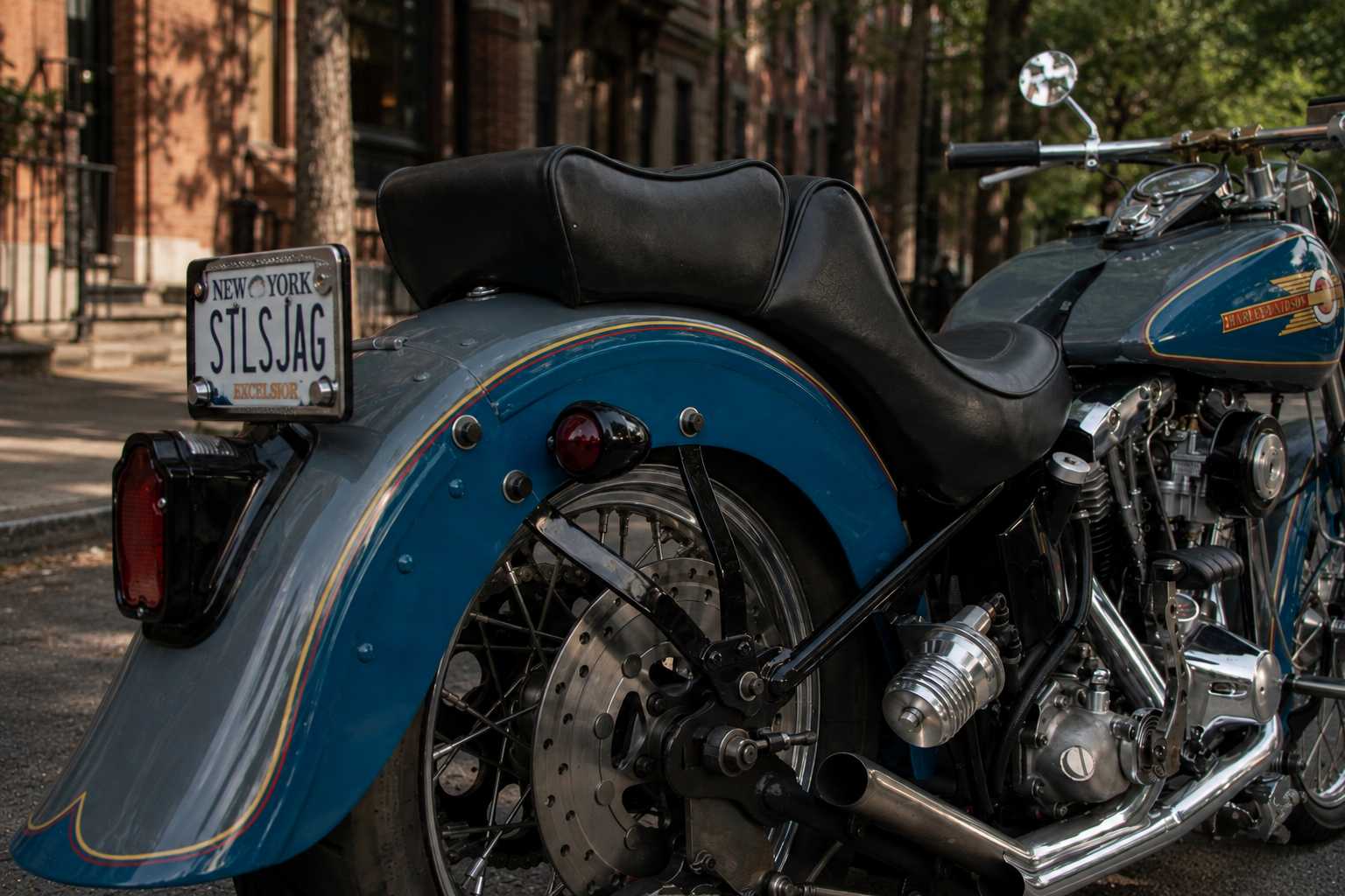 Rear wheel, fender, paint and seat detail